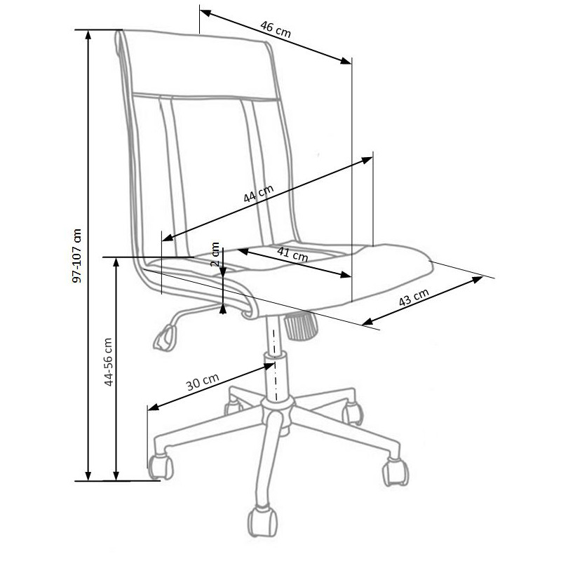 TIROL fotel pracowniczy popiel