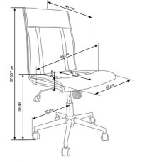 TIROL fotel pracowniczy popiel