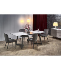 TIZIANO stół rozkładany, blat - jasny popiel / ciemny popiel, nogi - ciemny popiel (2p1szt)