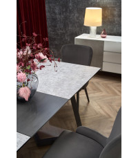 TIZIANO stół rozkładany, blat - jasny popiel / ciemny popiel, nogi - ciemny popiel (2p1szt)