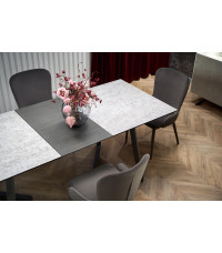 TIZIANO stół rozkładany, blat - jasny popiel / ciemny popiel, nogi - ciemny popiel (2p1szt)