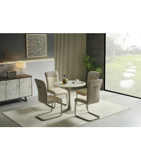 TOLIO stół okrągły, trawertyn/ kaszmir (3p1szt)