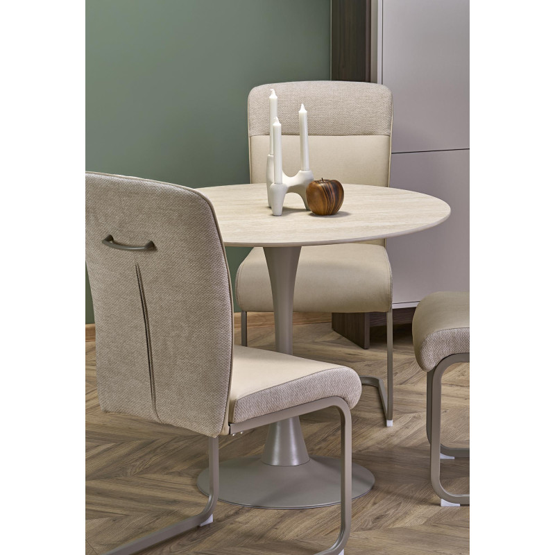 TOLIO stół okrągły, trawertyn/ kaszmir (3p1szt)