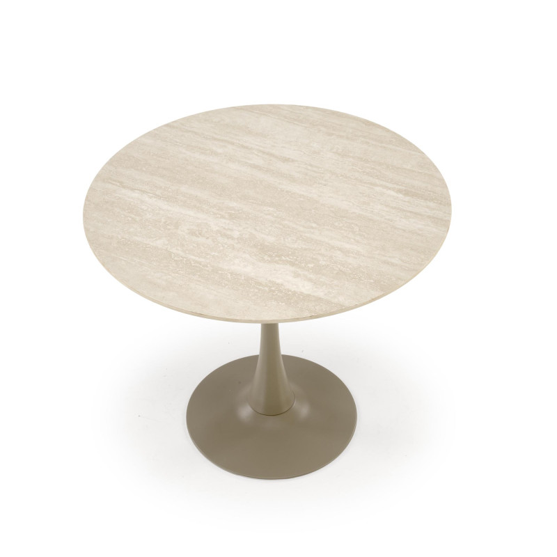 TOLIO stół okrągły, trawertyn/ kaszmir (3p1szt)