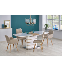 TORONTO stół rokładany biały / dąb złoty