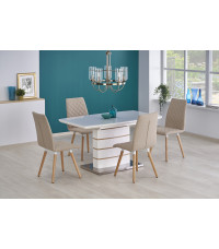 TORONTO stół rokładany biały / dąb złoty