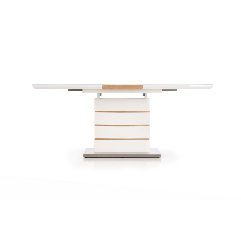 TORONTO stół rokładany biały / dąb złoty