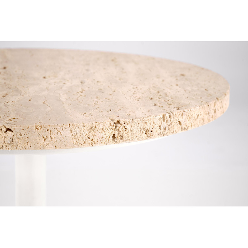 TRAVERSO ława, trawertyn / biały (1p1szt)