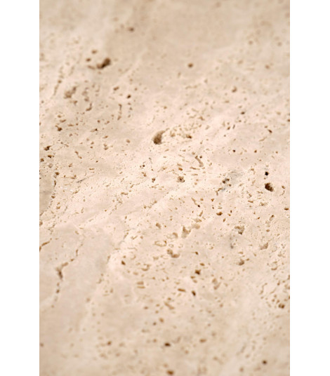 TRAVERSO ława, trawertyn / biały (1p1szt)