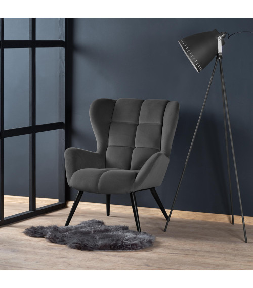 TYRION fotel wypoczynkowy popielaty