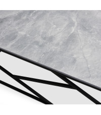 UNIVERSE 2 ława, popielaty marmur / czarny (2p1szt)