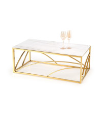 UNIVERSE 3 ława, biały marmur / złoty (2p1szt)