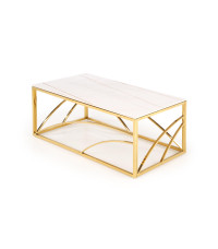 UNIVERSE 3 ława, biały marmur / złoty (2p1szt)