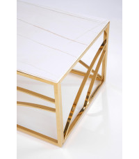 UNIVERSE 3 ława, biały marmur / złoty (2p1szt)