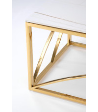 UNIVERSE 3 ława, biały marmur / złoty (2p1szt)