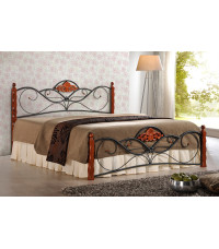 VALENTINA łóżko 160 cm czereśnia ant./czarny (3p1szt)