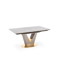 VALENTINO stół rozkładany jasny popiel/złoty (3p1szt)