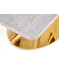 VALENTINO stół rozkładany jasny popiel/złoty (3p1szt)