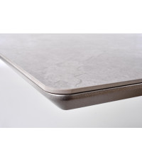 VALENTINO stół rozkładany jasny popiel/złoty (3p1szt)