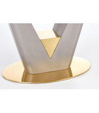 VALENTINO stół rozkładany jasny popiel/złoty (3p1szt)