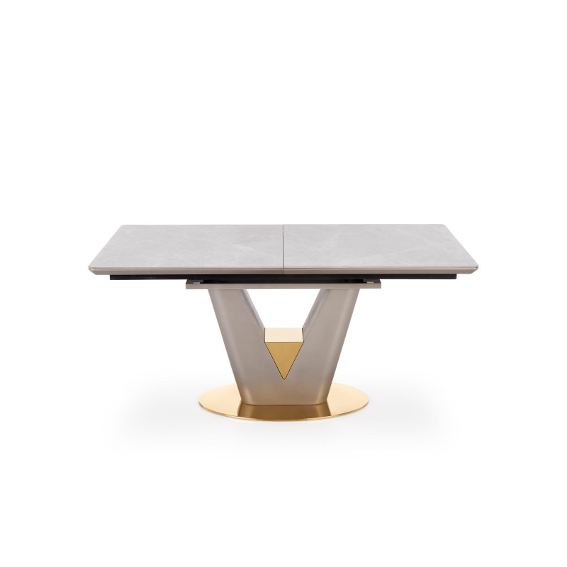 VALENTINO stół rozkładany jasny popiel/złoty (3p1szt)