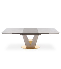 VALENTINO stół rozkładany jasny popiel/złoty (3p1szt)