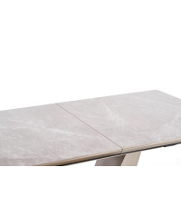 VALENTINO stół rozkładany jasny popiel/złoty (3p1szt)