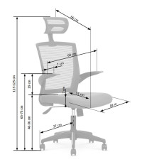 VALOR fotel pracowniczy czarno / popielaty