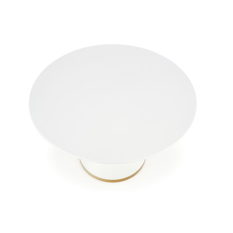 VEGAS stół, blat - biały, noga - biały / złoty (2p1szt)