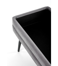 VELVA ławka popielaty/czarny (1p1szt)