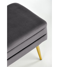 VELVA ławka popielaty/złoty (1p1szt)