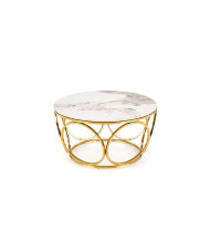 VENUS 2 ława, biały marmur / złoty (2p1szt)