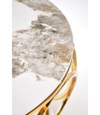 VENUS 2 ława, biały marmur / złoty (2p1szt)