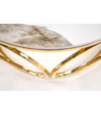 VENUS 2 ława, biały marmur / złoty (2p1szt)