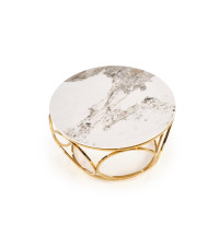 VENUS 2 ława, biały marmur / złoty (2p1szt)