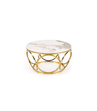 VENUS 2 ława, biały marmur / złoty (2p1szt)