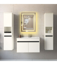 VERO lustro ścienne łazienkowe, srebrny (1p1szt)