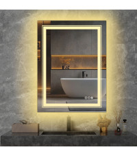 VERO lustro ścienne łazienkowe, srebrny (1p1szt)