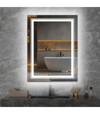 VERO lustro ścienne łazienkowe, srebrny (1p1szt)