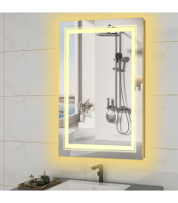 VERO lustro ścienne łazienkowe, srebrny (1p1szt)