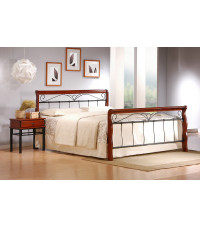 VERONICA łóżko 160 cm czereśnia ant./czarny (4p1szt.)