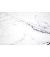 VERTIGO stół rozkładany, blat - biały marmur, nogi - czarny (2p1szt)