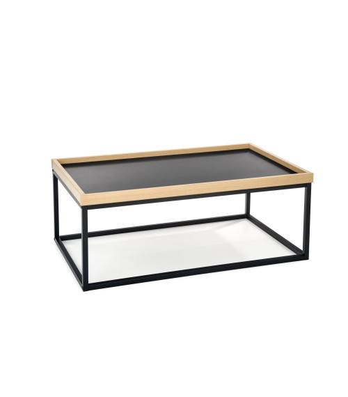 VESPA ława blat naturalny, nogi: czarny (1p1szt)