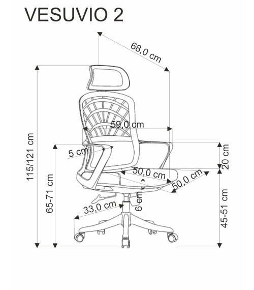 VESUVIO 2 fotel gabinetowy cynamonowy / biały