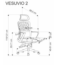 VESUVIO 2 fotel gabinetowy cynamonowy / biały