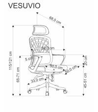 VESUVIO fotel gabinetowy czarny