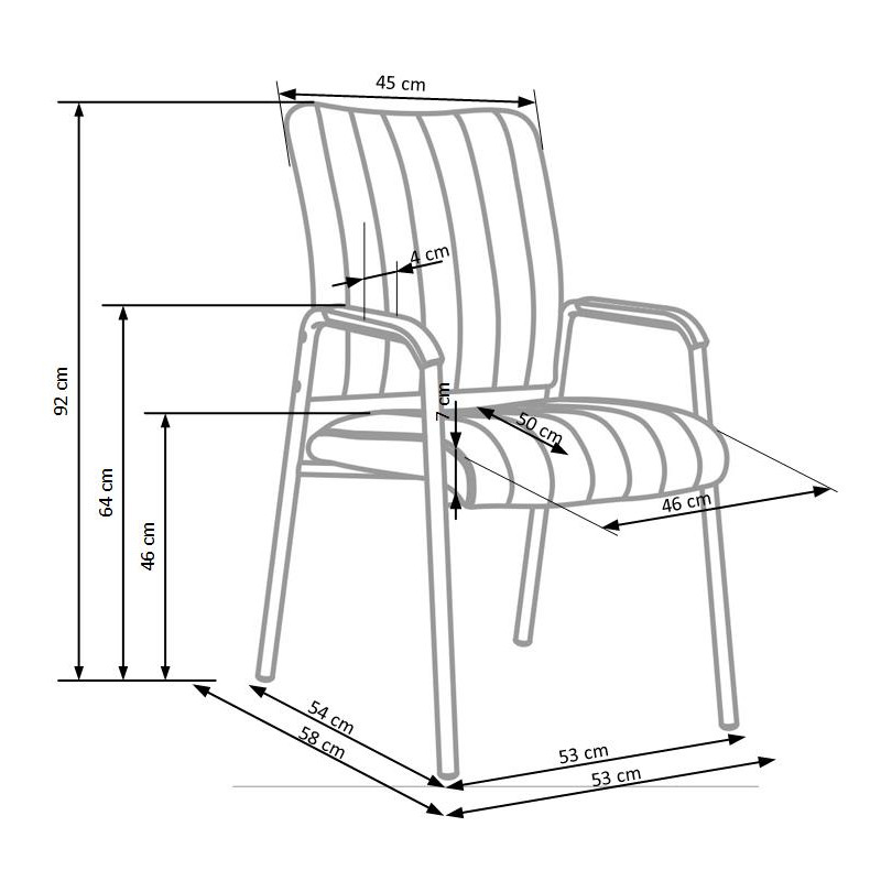 VIGOR fotel pracowniczy/konferencyjny czarny (1p4szt)