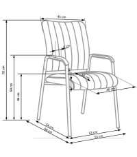 VIGOR fotel pracowniczy/konferencyjny czarny (1p4szt)