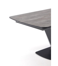 VINSTON stół rozkładany, blat - ciemny popiel / czarny, nogi - czarny (3p1szt)