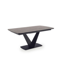 VINSTON stół rozkładany, blat - ciemny popiel / czarny, nogi - czarny (3p1szt)